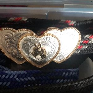 Ladies western belts and belt buckle